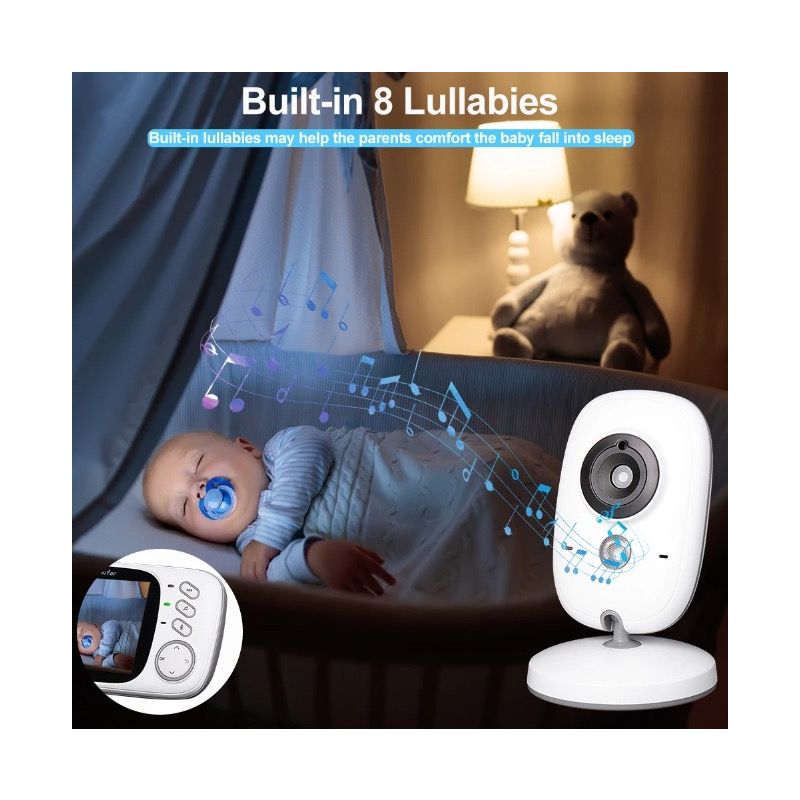 VB603 Video Baby Monitor with Two-way Audio and Night Vision Reliable Parenting Tool for Infant Safety