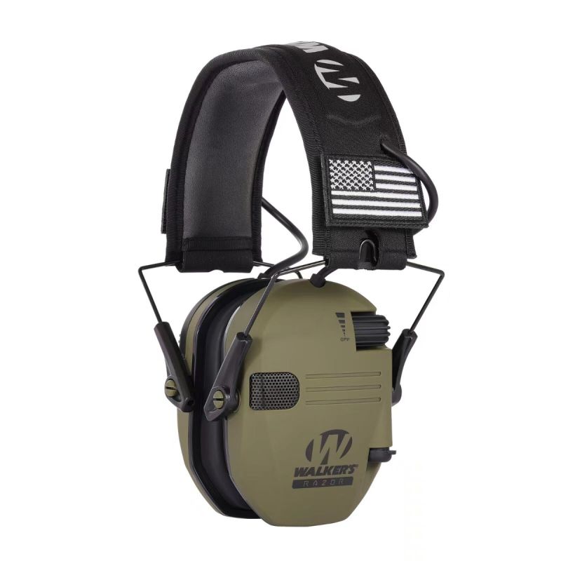 Walkers Razor Earmuffs Active Headphones for Shooting Sports Electronic Hearing Protection NRR 23 dB Black