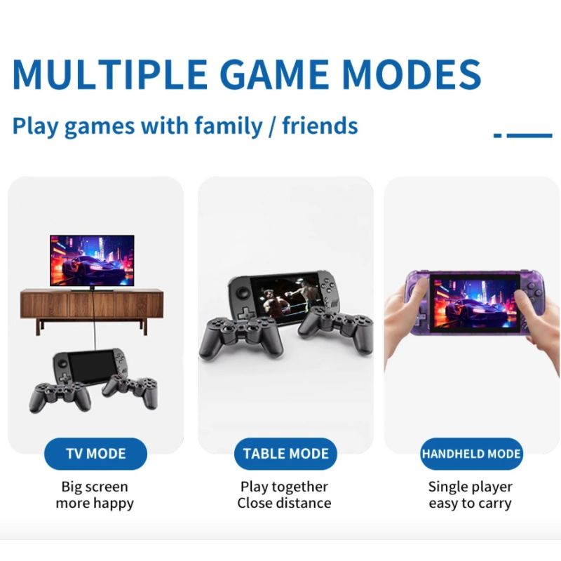 POWKIDDY X39pro Handheld Video Game Console 4.3 Inch IPS Retro Gaming with PS1 Support and HD Output