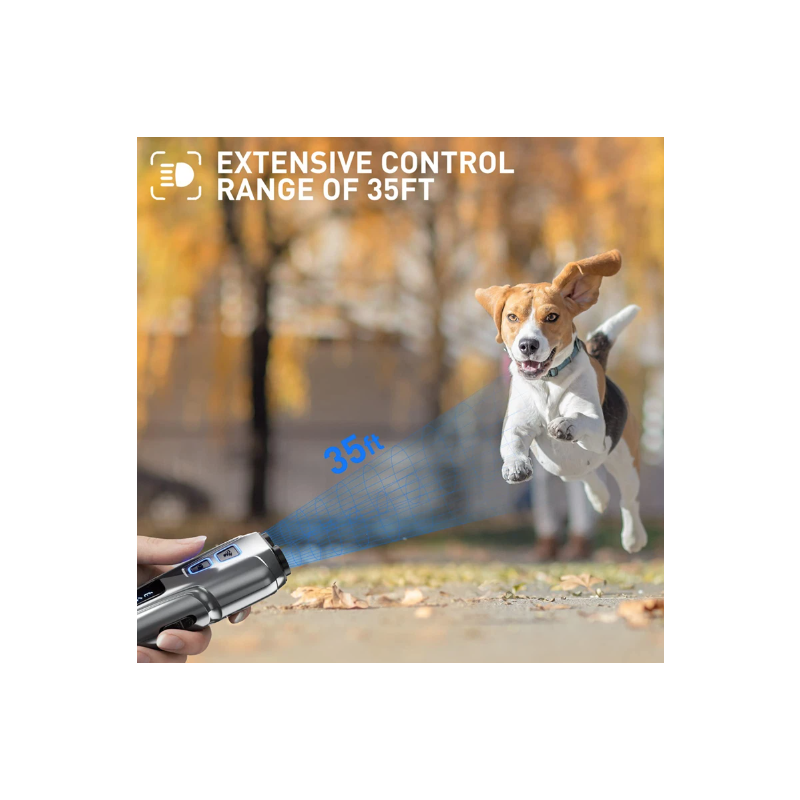 Ultrasonic Dog Repeller with LED Flashlight Portable Anti Barking Solution Humane Dog Training Device