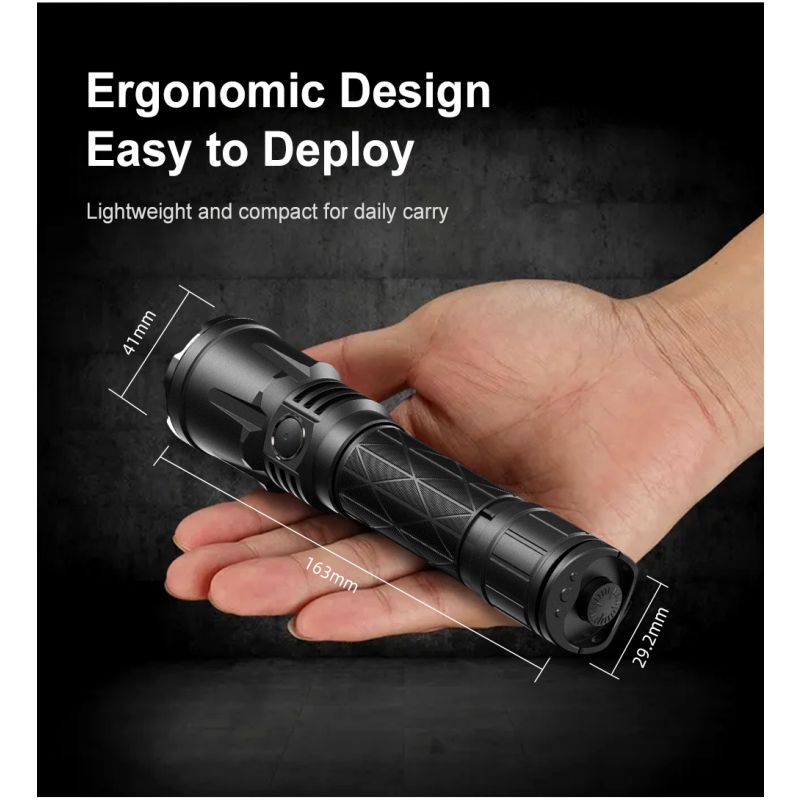 Klarus XT21X Pro XHP70.2 LED 4400 Lumens Outdoor Tactical Flashlight High Performance and Rechargeable