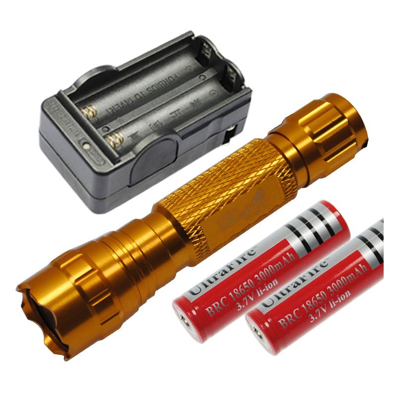 Multicolor UltraFire 501B LED Flashlight 1300 Lumens 5 Modes Rechargeable Outdoor Tactical Light Camping Gear