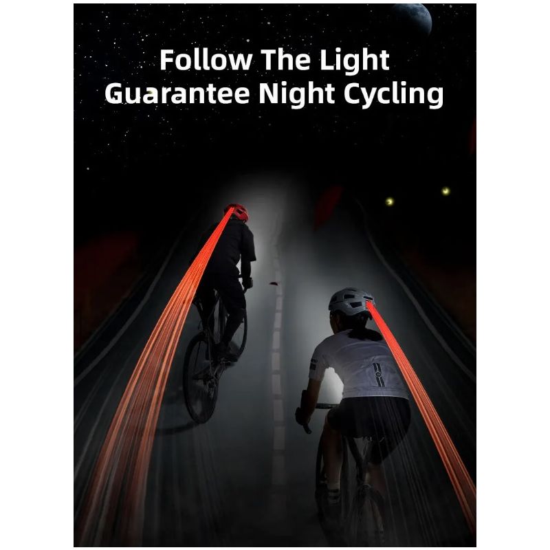 ROCKBROS Bicycle Helmet LED Rear Light Ultralight Design Rechargeable Cycling Safety Gear for Road MTB