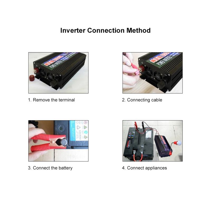 Pure Sine Wave Inverter 2000W 3000W 4000W LED Display for Sensitive Electronics Home Backup Camping