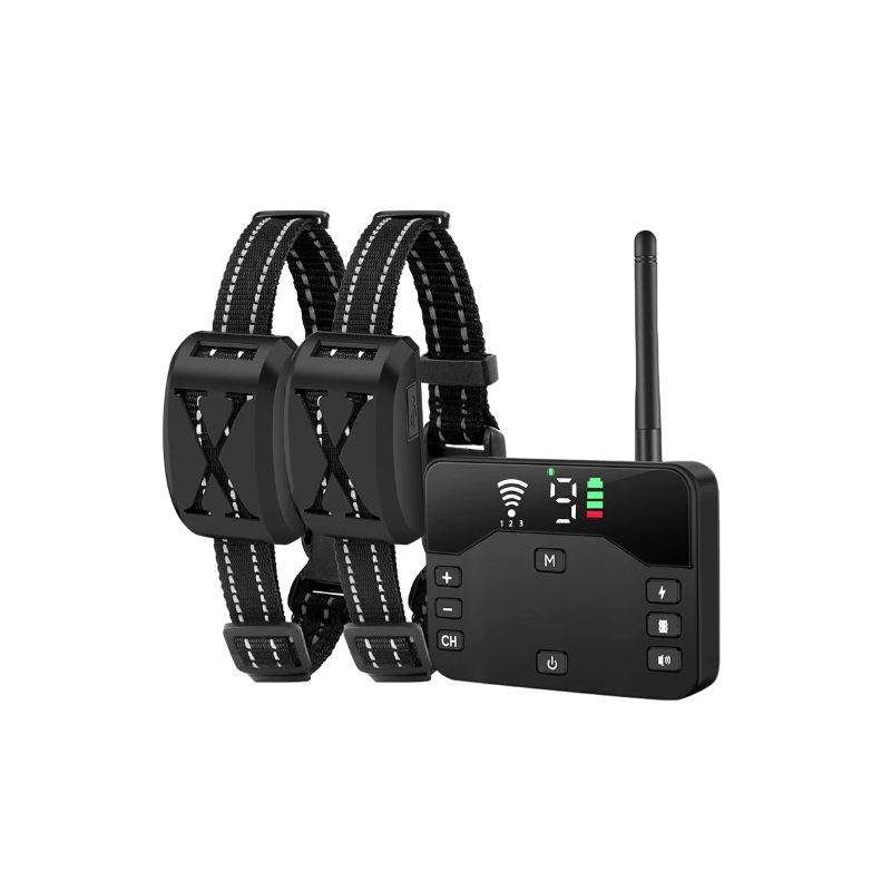 Wireless Dog Electric Fence Remote Training Collar Rechargeable Safe Pet Containment Customizable Boundaries