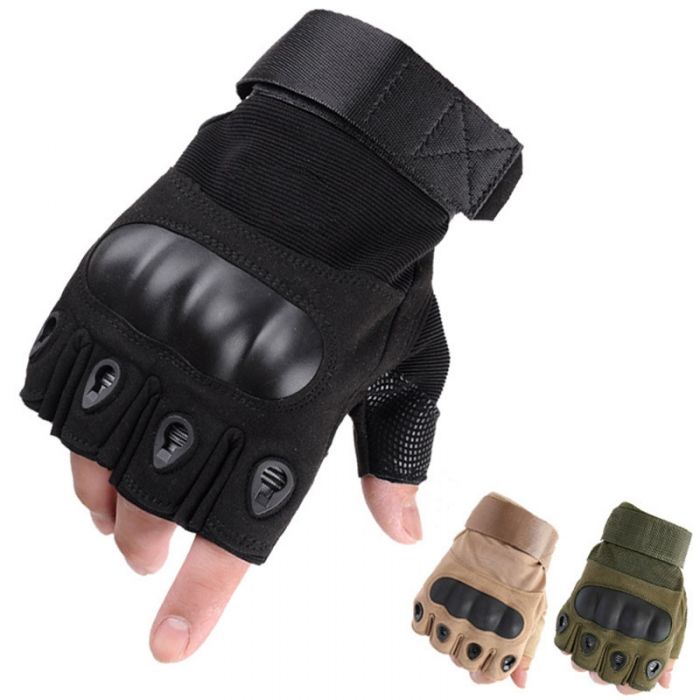 Gloves Fingerless Half Finger Sports Glove Hiking For Cycling Bike Motorcycle 