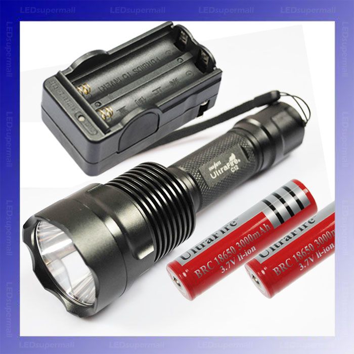 Charger USA 2 Sets Ultrafire ZOOM T6 10000 Lumens 5-Modes LED Flashlight 18650 