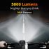 Mangeleyes M5 Mountain Bike Light 5000 Lumens USB Rechargeable 20000mAh Battery Waterproof for Night Riding