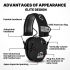 Walkers Razor Earmuffs Active Headphones for Shooting Sports Electronic Hearing Protection NRR 23 dB Black