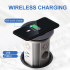 VENSTPOW Electric Lifting Sockets with USB Wireless Charging Motorized Pop Up Outlet for Organized Workspace