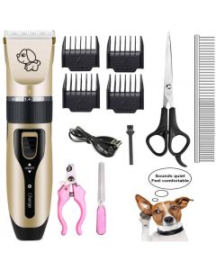 Pet Charging Electric Clippers,Pet Electric Shaver Cat and Dog Electric Hair Clipper,Dog Professional Beauty Trim Set Can Be Charged