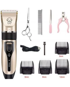 Pet Dog Hair Clippers Cordless Low Noise Rechargeable Dog Grooming Shaver Clippers 
