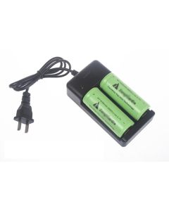 Battery Charger for double 18650 26650 rechargeable batteries (AC 100~240V)