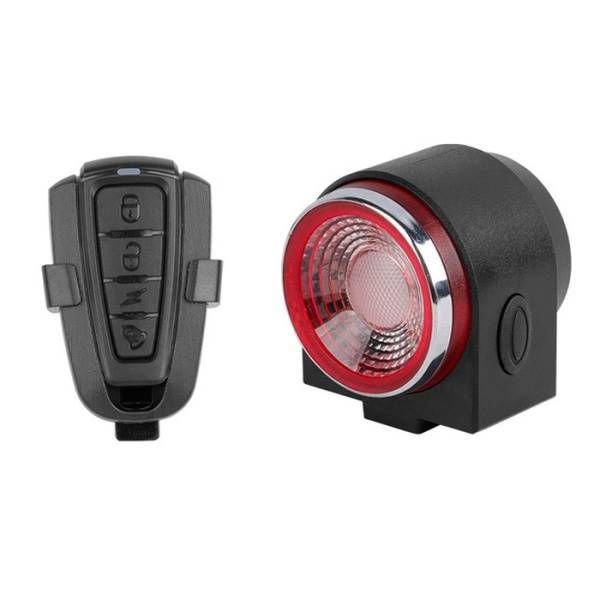 ANTUSI 3 in 1 Bicycle Wireless Rear Light Cycling Remote Control Alarm Lock Fixe 