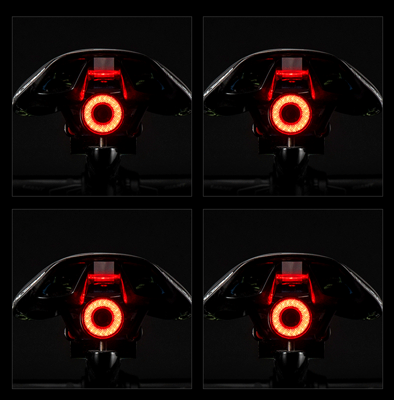 ROCKBROS Q5 Bicycle Smart Light Auto Brake Sensing LED Taillight IPX6 Waterproof Cycling Safety Equipment