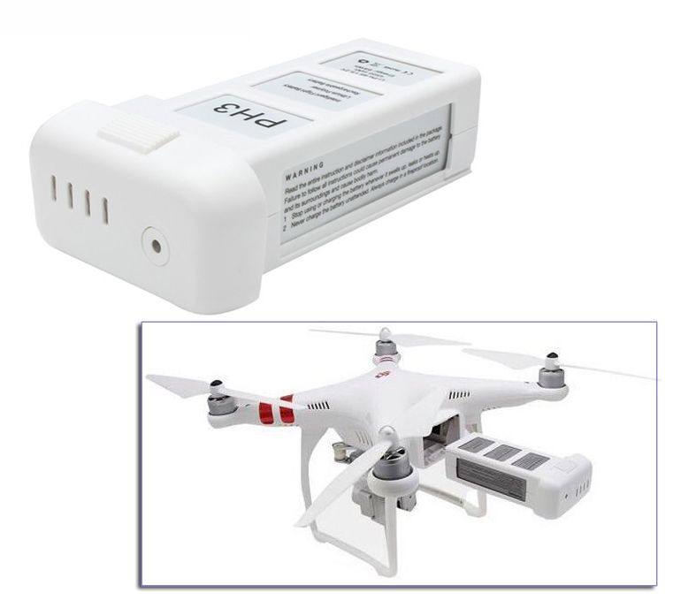 DJI Phantom 3 4500mAh 15.2V 4S LiPo Drone Battery for Long Flight Time Advanced Safety Aerial Photography