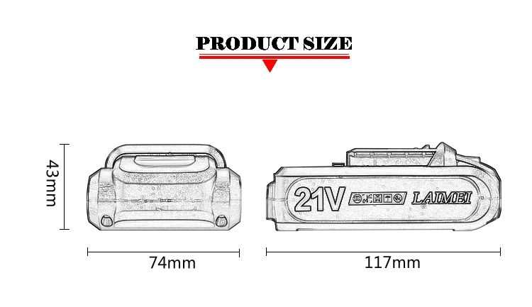 21V Lithium Battery for Electric Drill Cordless Screwdriver Versatile Li-ion for DIY Fast Charging Reliable