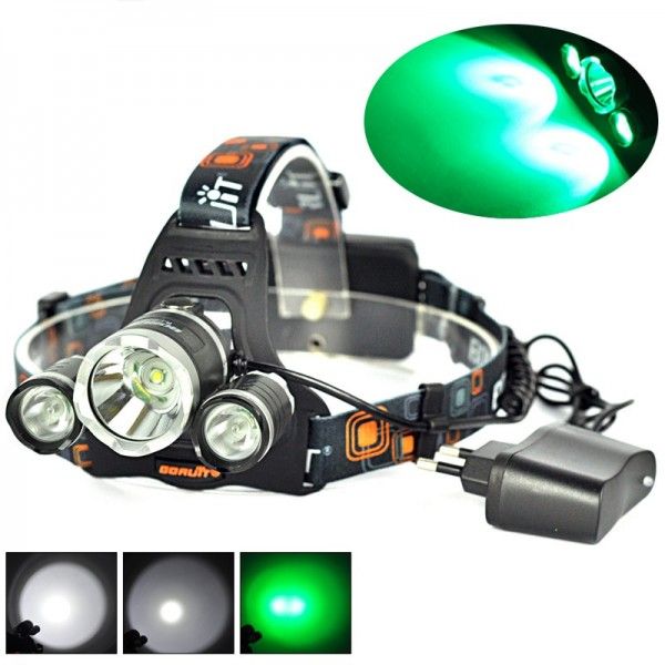 Boruit RJ-3000 LED Headlamp 1000 Lumens Brightness T6 White Light Waterproof for Outdoor Adventure Gear