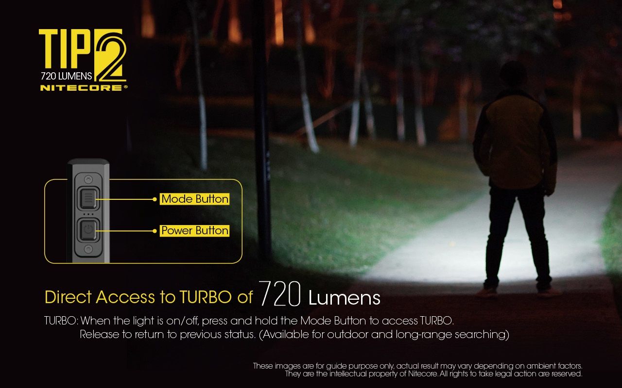 NITECORE TIP2 Keychain Flashlight 720 Lumens USB Rechargeable LED Light for Camping Gear or Everyday Carry