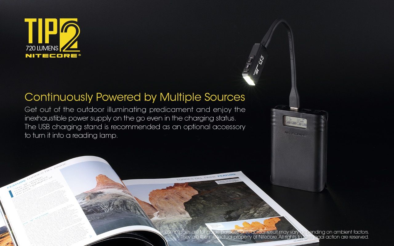 NITECORE TIP2 Keychain Flashlight 720 Lumens USB Rechargeable LED Light for Camping Gear or Everyday Carry