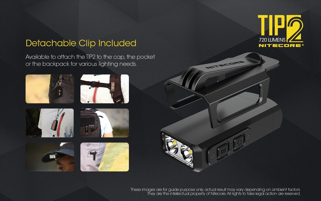 NITECORE TIP2 Keychain Flashlight 720 Lumens USB Rechargeable LED Light for Camping Gear or Everyday Carry