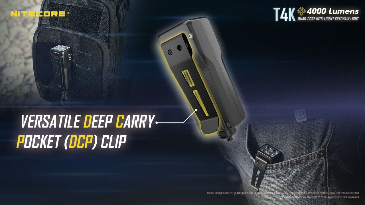 Nitecore T4K 4000 Lumens Portable Keychain Flashlight USB-C Compact Outdoor Gear with XP-L2 V6 LEDs