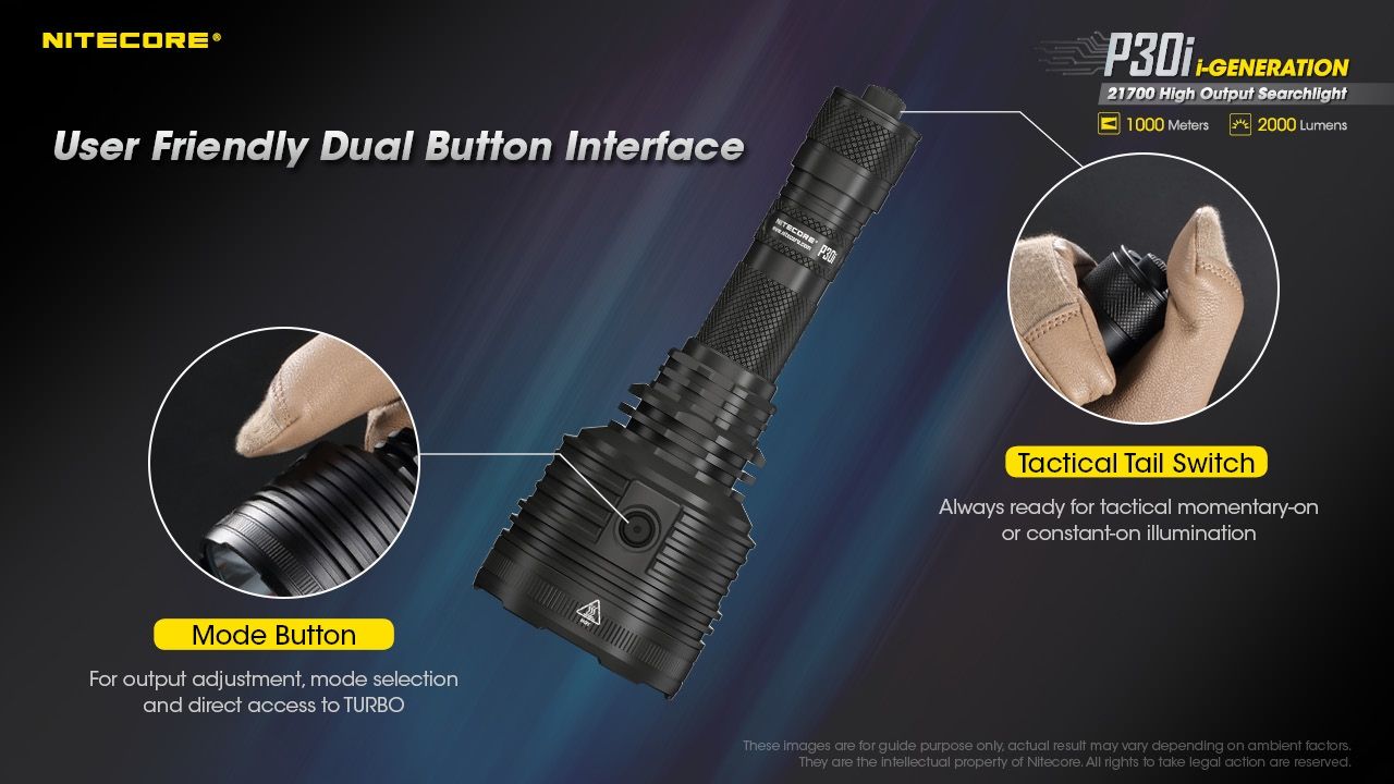 Explore the Nitecore P30i Tactical Flashlight XHP35 HI LED 2000 Lumens with 1000 Meter Beam Rugged Outdoor Lighting