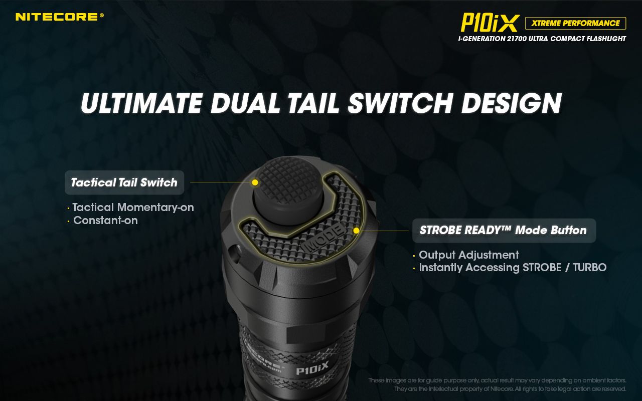 Nitecore P10iX 4000 Lumens Powerful Tactical Flashlight 4 x XP-L2 V6 LED 158m Beam Long Runtime Durability