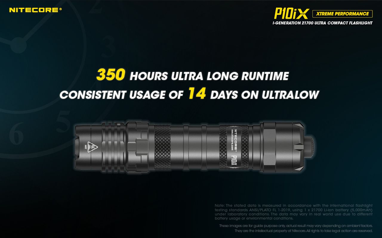 Nitecore P10iX 4000 Lumens Powerful Tactical Flashlight 4 x XP-L2 V6 LED 158m Beam Long Runtime Durability