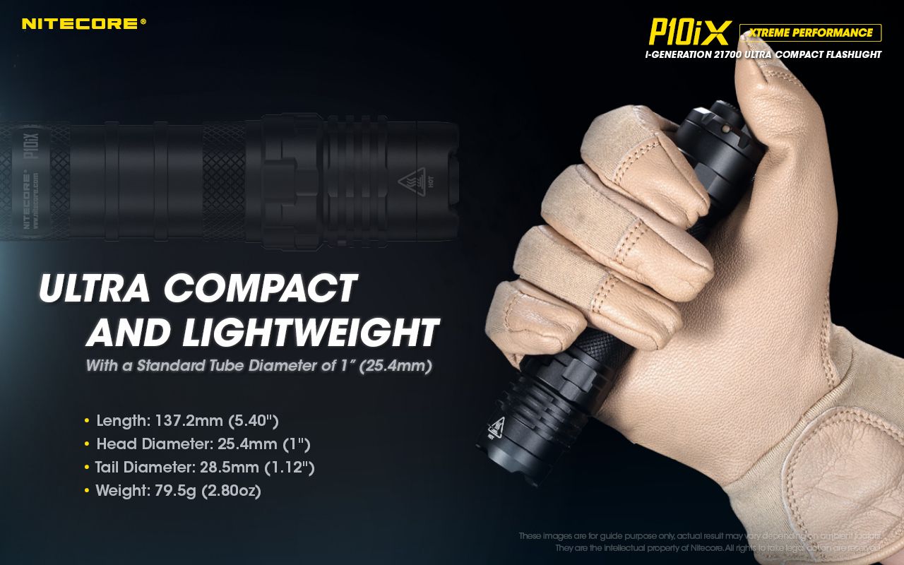 Nitecore P10iX 4000 Lumens Powerful Tactical Flashlight 4 x XP-L2 V6 LED 158m Beam Long Runtime Durability