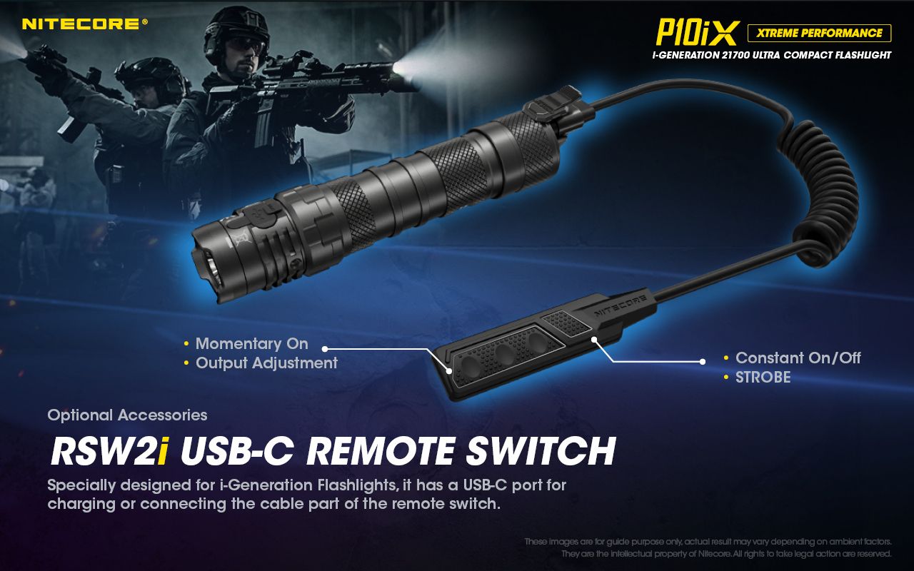 Nitecore P10iX 4000 Lumens Powerful Tactical Flashlight 4 x XP-L2 V6 LED 158m Beam Long Runtime Durability