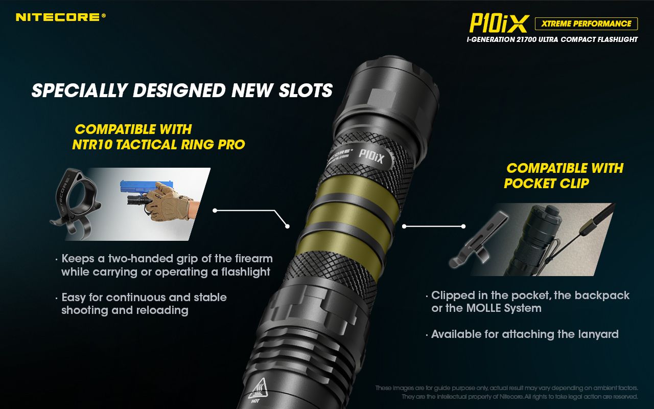 Nitecore P10iX 4000 Lumens Powerful Tactical Flashlight 4 x XP-L2 V6 LED 158m Beam Long Runtime Durability