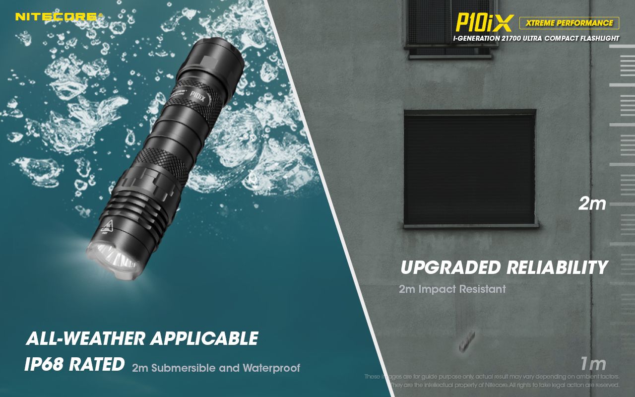 Nitecore P10iX 4000 Lumens Powerful Tactical Flashlight 4 x XP-L2 V6 LED 158m Beam Long Runtime Durability