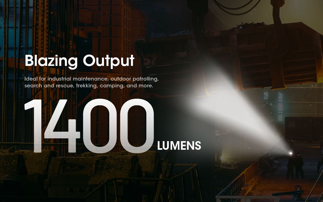 Nitecore NU50 1400 Lumens LED Headlamp for Hiking Lightweight Rechargeable Headlamp with Long Runtime