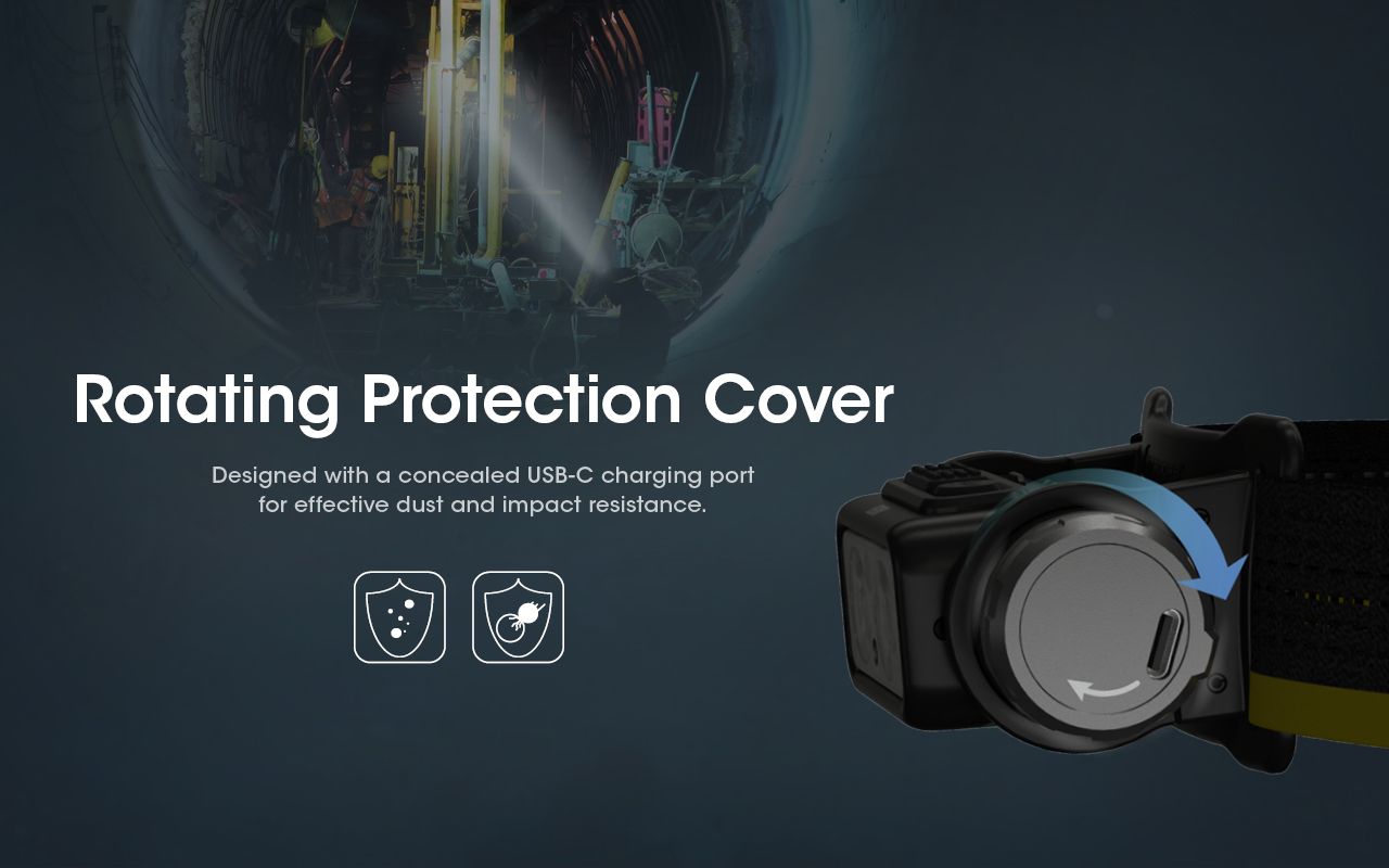 Nitecore NU50 1400 Lumens LED Headlamp for Hiking Lightweight Rechargeable Headlamp with Long Runtime