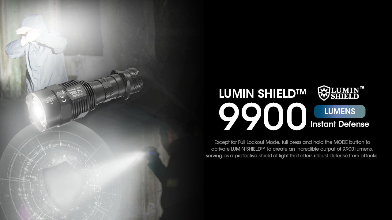 Nitecore TM9K PRO 9900 Lumen Durable Rechargeable Flashlight with USB-C and 510m Beam for Outdoor Adventures