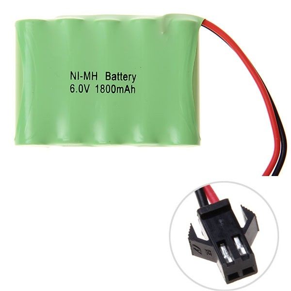Ni-MH AA 1800mAh 6V Big SM Plug Battery Pack