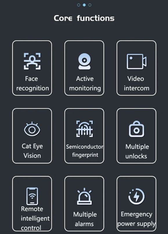 Tuya Wifi 3D Face Recognition Smart Door Lock with Built-In Camera for Advanced Home Security Convenience