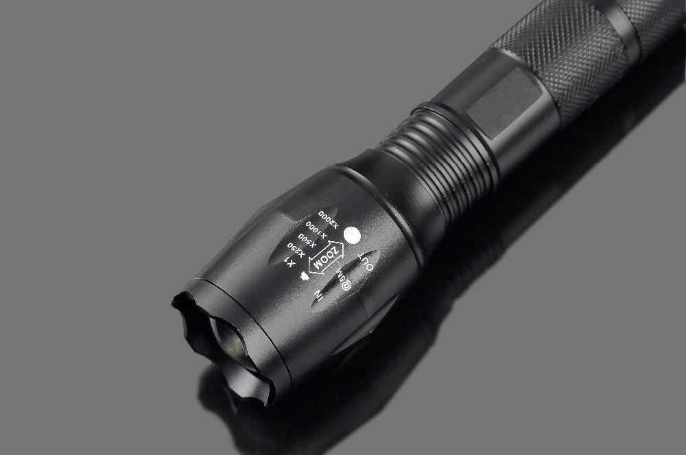 Ultrafire A100 Zoomable T6 LED Flashlight 1800-Lumen Durable Outdoor Flashlight Adjustable Beam Compact Design