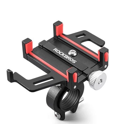 ROCKBROS Durable Motorcycle Phone Holder Versatile CNC Aluminum Alloy Bike Accessory with Five Claws Secure Fit