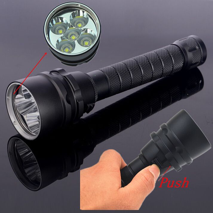 100M Waterproof 8000LM L2 LED Lantern Diving Flashlight Durable Torch with Magnetic Control for Nighttime Exploration