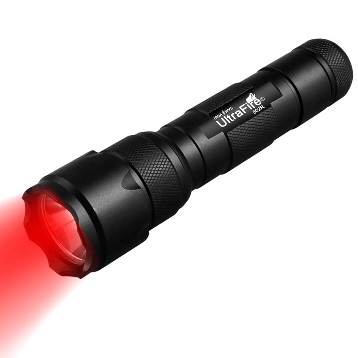 UltraFire WF-502B.2 XP-E2 LED Red Light Zoomable Compact Outdoor Flashlight for Night Hiking and Wildlife