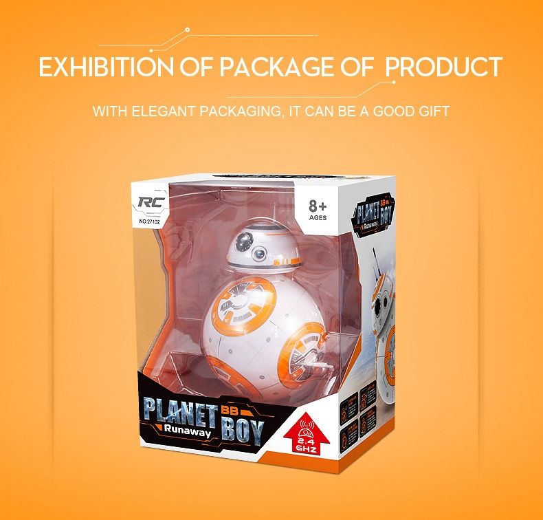 Star Wars BB-8 Remote Control Robot 20.5cm Intelligent RC Toy 360° Rotation Fun for Kids and Collectible