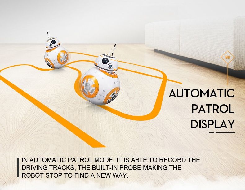 Star Wars BB-8 Remote Control Robot 20.5cm Intelligent RC Toy 360° Rotation Fun for Kids and Collectible