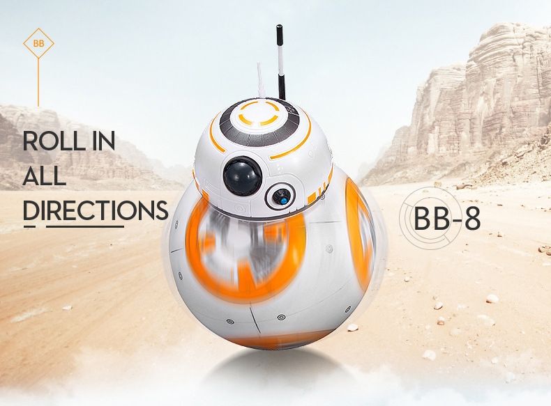 Star Wars BB-8 Remote Control Robot 20.5cm Intelligent RC Toy 360° Rotation Fun for Kids and Collectible