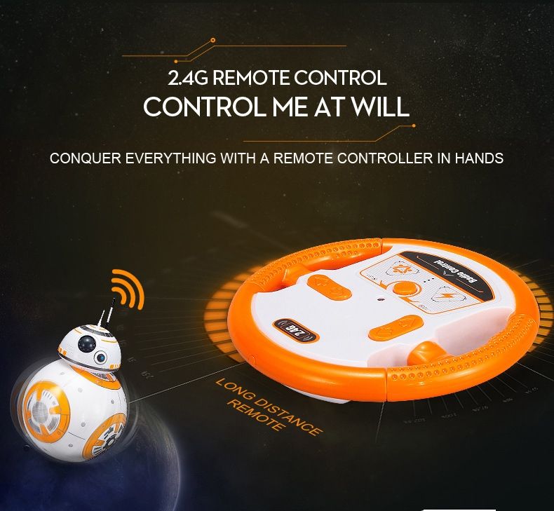 Star Wars BB-8 Remote Control Robot 20.5cm Intelligent RC Toy 360° Rotation Fun for Kids and Collectible