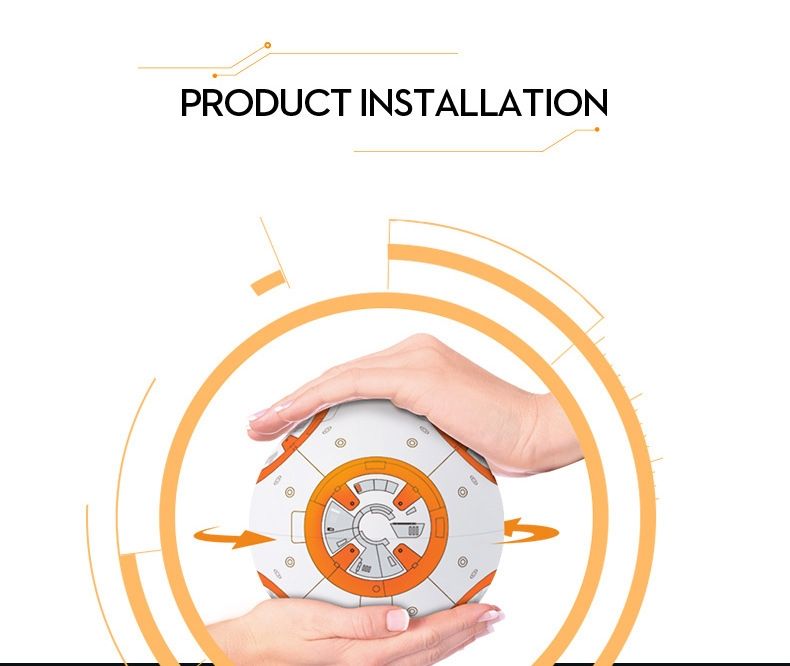 Star Wars BB-8 Remote Control Robot 20.5cm Intelligent RC Toy 360° Rotation Fun for Kids and Collectible