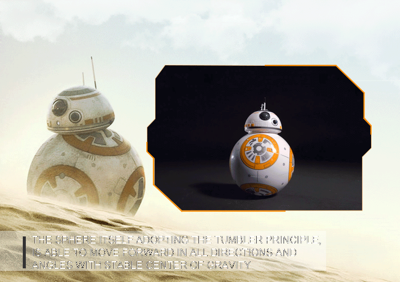 Star Wars BB-8 Remote Control Robot 20.5cm Intelligent RC Toy 360° Rotation Fun for Kids and Collectible