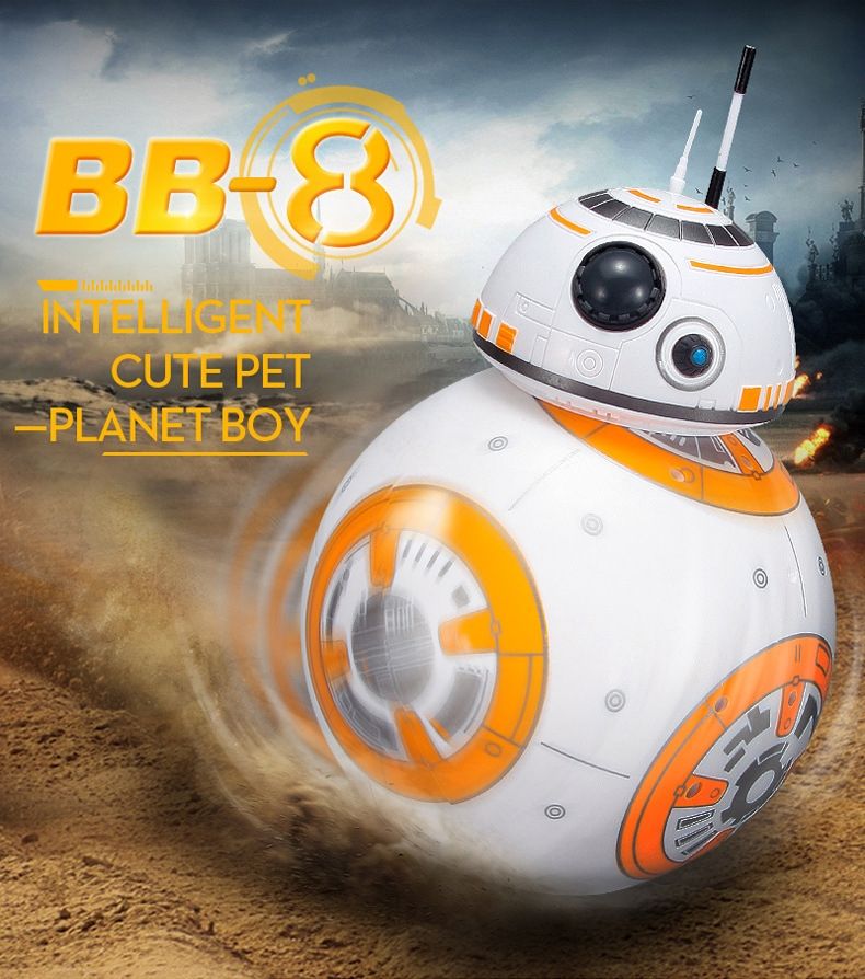 Star Wars BB-8 Remote Control Robot 20.5cm Intelligent RC Toy 360° Rotation Fun for Kids and Collectible