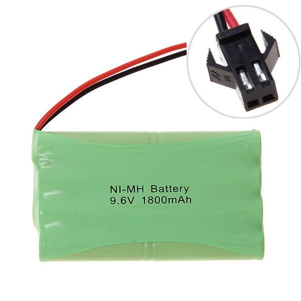 Eco-Friendly 9.6V AA 1800mAh Ni-MH SM Plug Battery High Capacity Long-Lasting Power for RC Vehicles